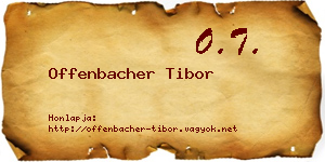 Offenbacher Tibor névjegykártya