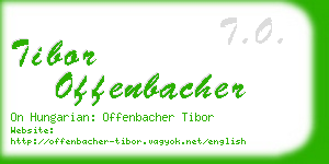 tibor offenbacher business card